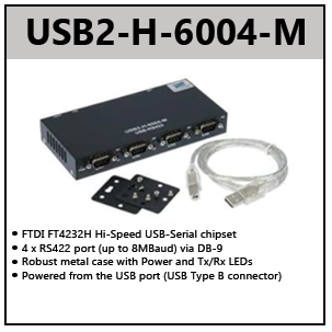 USB to RS422 adapters (HIGH SPEED)