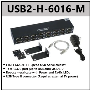 USB to RS422 adapters (HIGH SPEED)